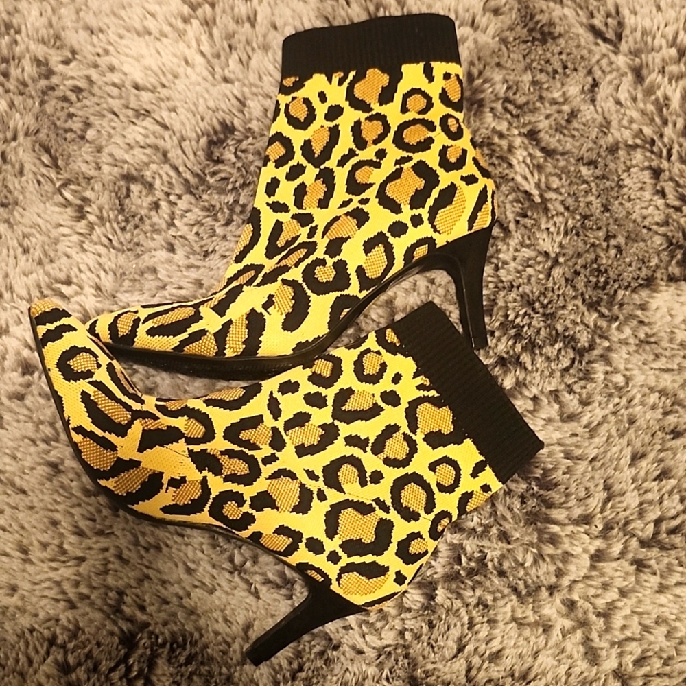 Leopard Print Ankle Boots